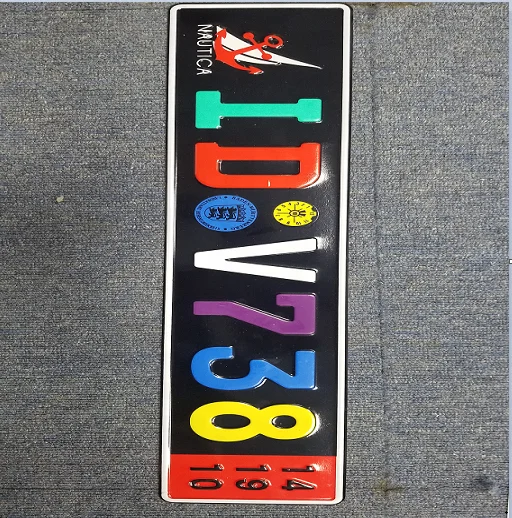 custom silk screen plastic license plates decoration jdm license plate usa logo license plates