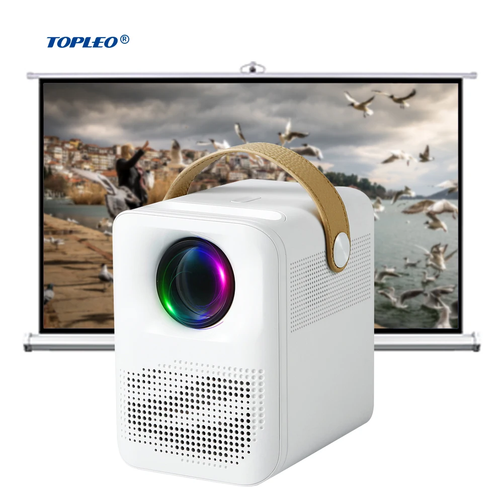 Topleo Building Mapping High Brightness Full HD 1080P 4K Video Projector for Cinema Education