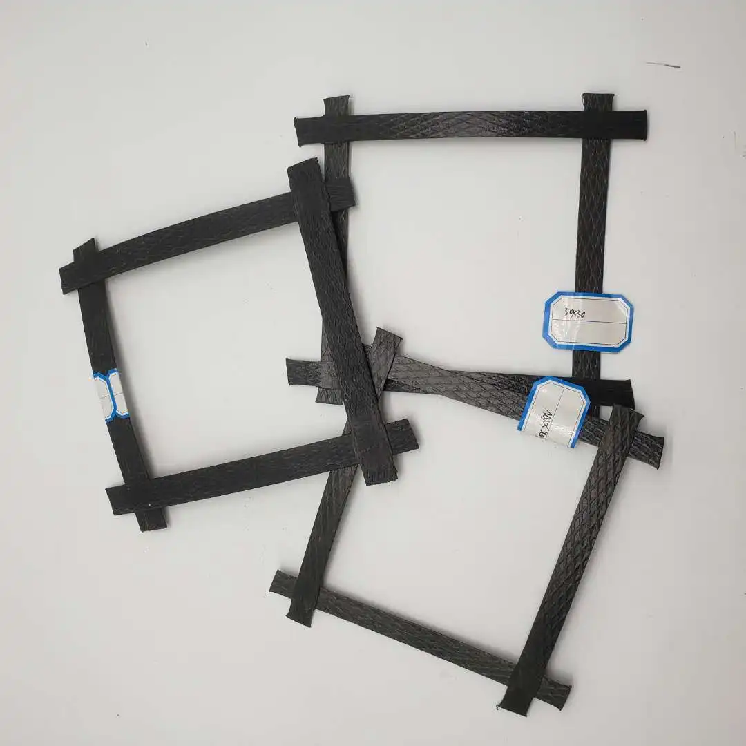 Factory Price 120kn Steel-Plastic Geogrid 100n Peel Force Steel Geogrid