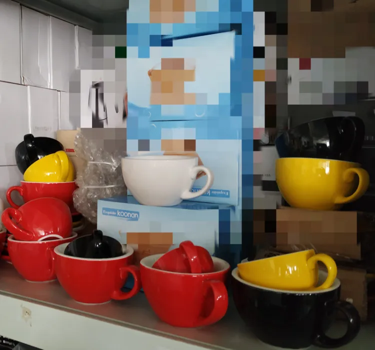 80ml Cappuccino Barista Cup Latte Art Cup and Saucer New Bone China Ceramic Coffee Cups