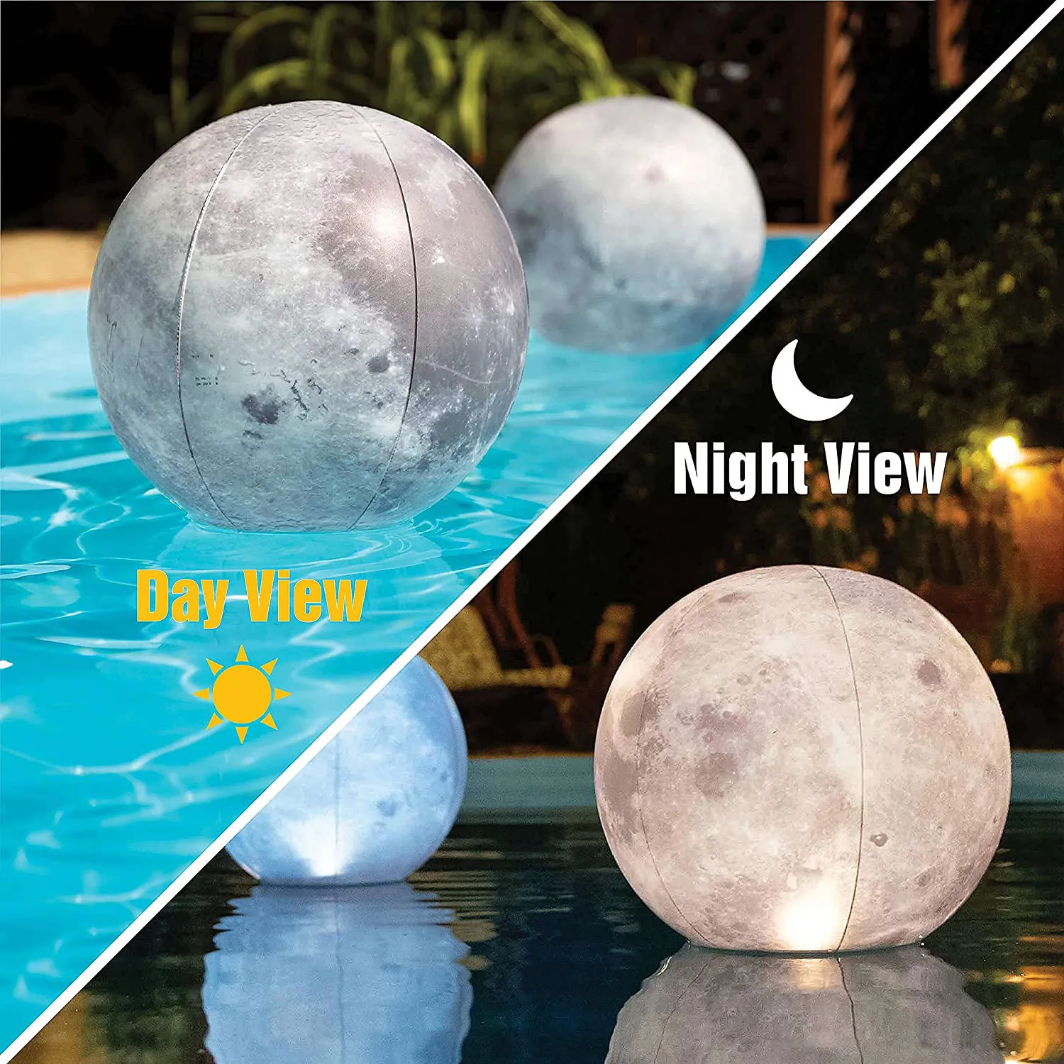 Nicro Солнечный бассейн подарки Hangable Ball Водонепроницаемый Поплавок полная луна открытый сад надувной фонарь плавающий