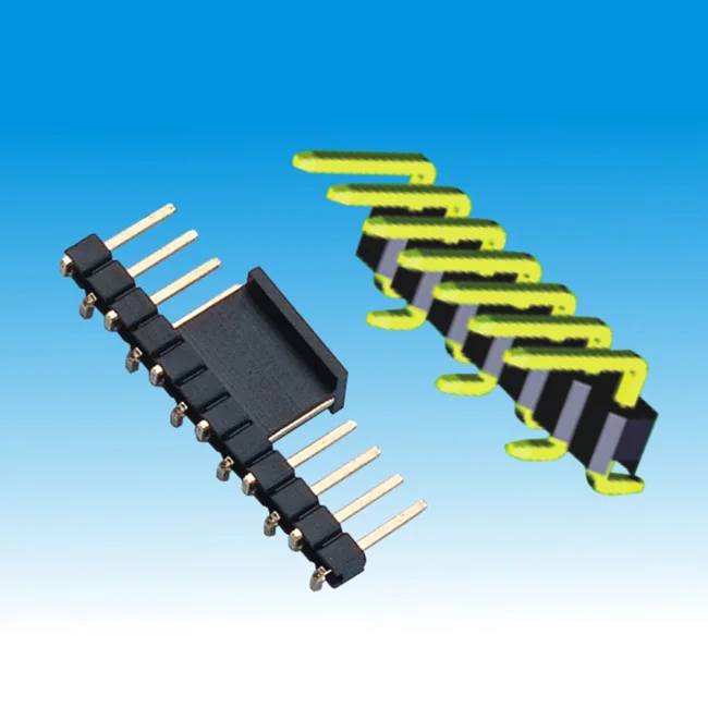 
Gold Finish 2.54mm pitch smt single row pin header connector 