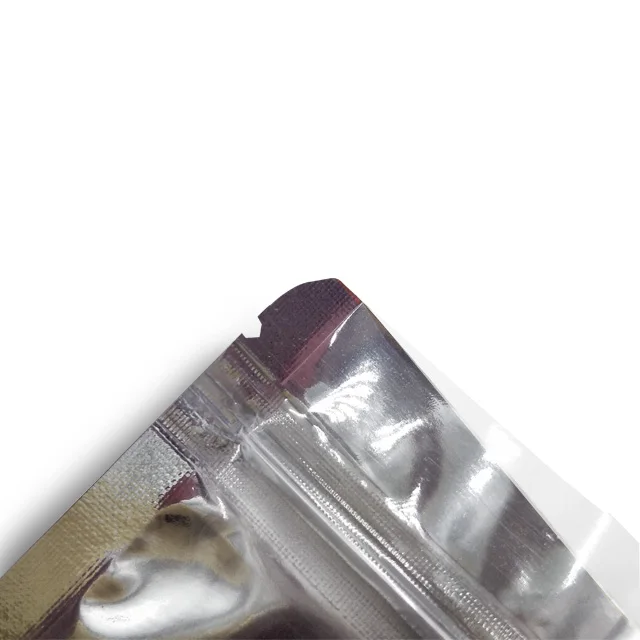 custom printed packaging aluminum foil stand up transparent pouch with window for food