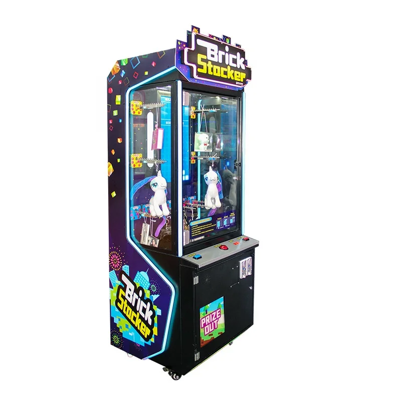 Neofuns Newest Brick Stacker Game Machine Indoor Coin Operated Plush Machine Dolls Stacker Game Machine