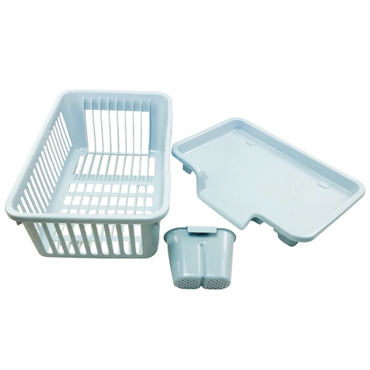 Plastic Dish Rack With Cover For Kitchen