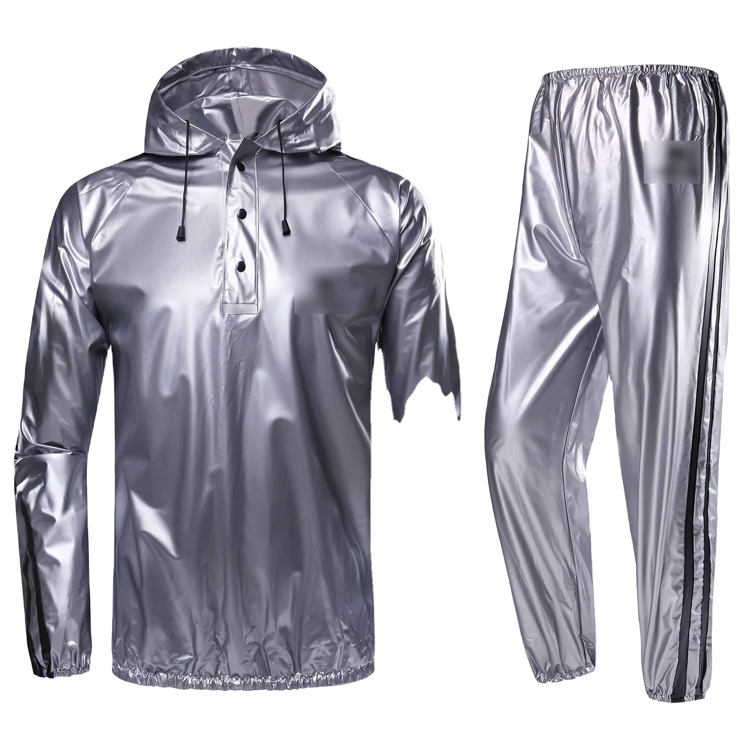hot selling sauna suit PVC men running sweat suit GYM exercise fitness clothes sauna suit for men