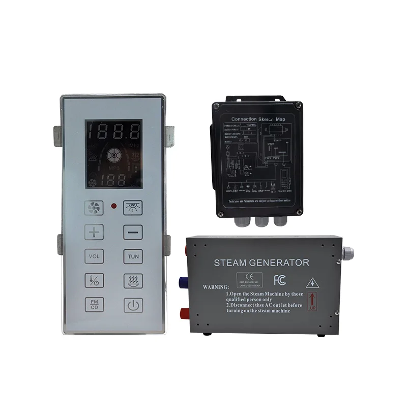 SOWO KL-903 Remote Control Speaker Overheat Protection Etl Ce Tuv Digital Control Panel Box Steam Shower Bath Generator