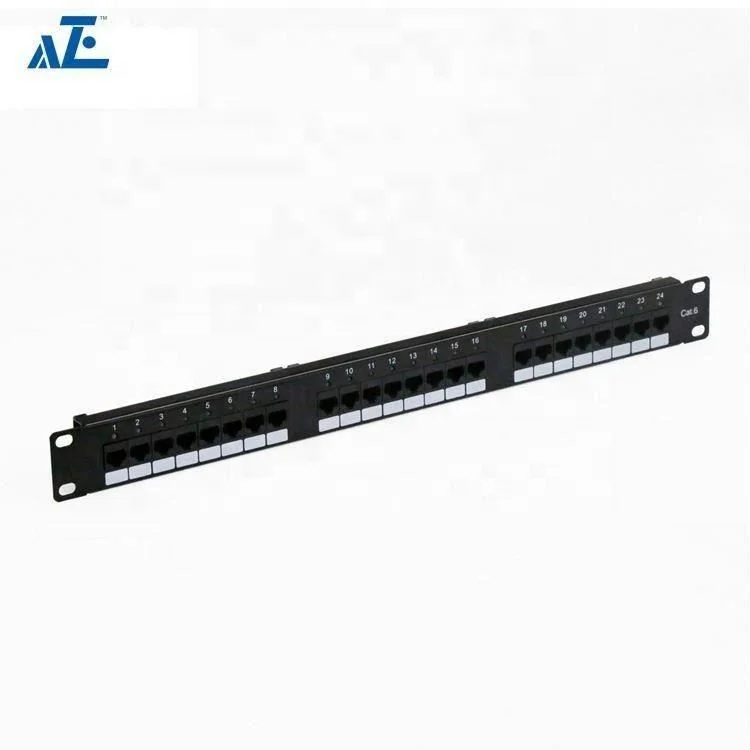 China Manufacture Gigabit Smart Cat6 Data Patch Panel 24port Led Panel Patch
