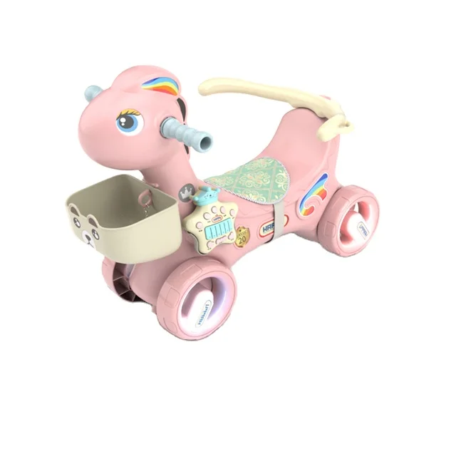 Детская пластиковая лошадка-качалка, пластиковые игрушки для детей