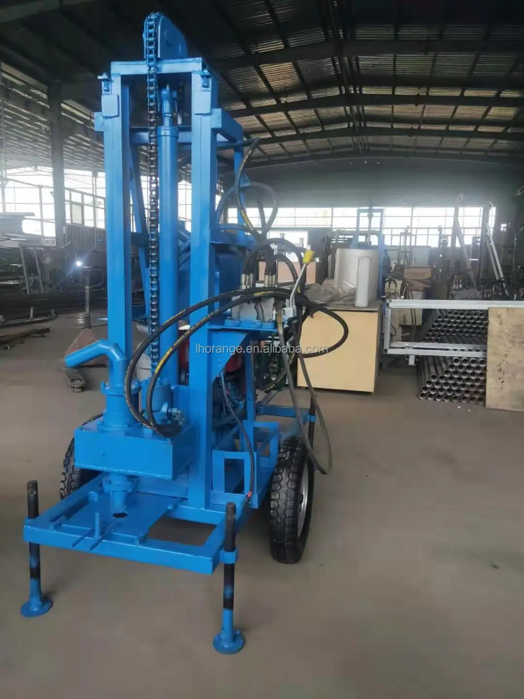 100m 22HP Cheap price small portable diesel rotary hydraulic water well borehole mine drilling rig machine for water wells