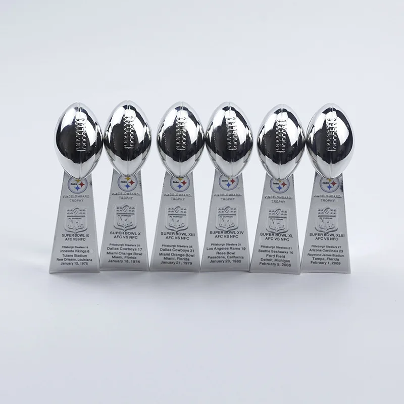 1966-2022 Vince Lombardi Super Bowl 10cm High Quality Alloy Trophy Souvenir
