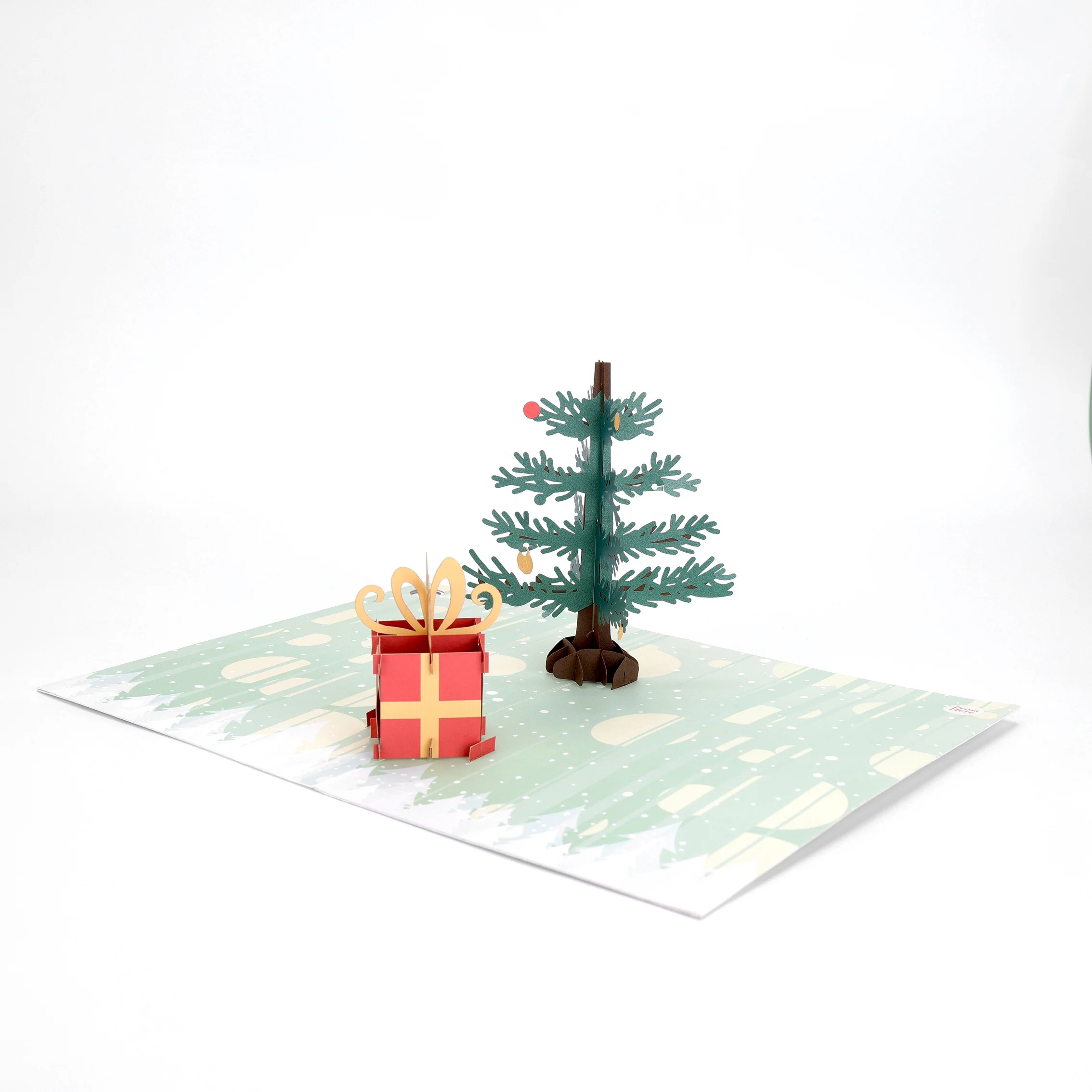 Merry Christmas Tree 3d pop up card greeting card Christmas invitation sent to friends pop up card merry christmas