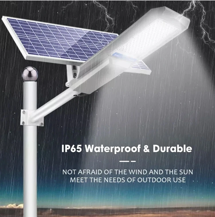 Remote Solar Battery powered Pole Lamp 100w 200w 300w 400w bifacial solar street light