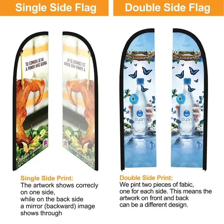 Outdoor Custom Advertisement Rectangle Feather Flag Banners Flags Pole Kit Custom with logo Feather Flag