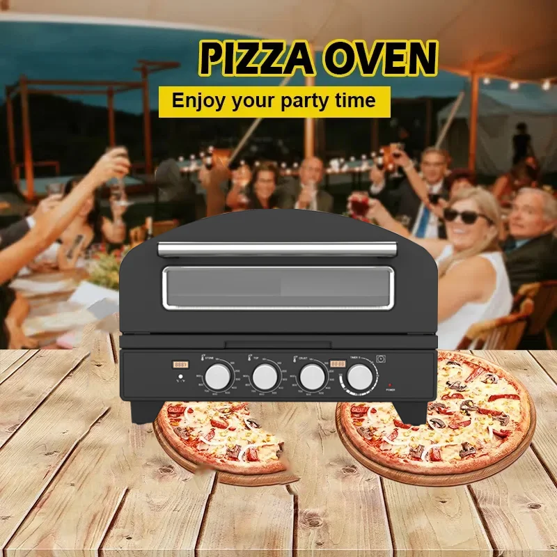 Manufacturer Low Price Pizza Rotary Oven Machine Brick Oven Pizza Gas With Wood Dual Fuel Pizza Oven