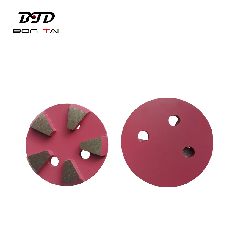 Magnet Diamond Metal Grinding Shoes with 5 Pizza Shape Segments for Medium Concrete Floor
