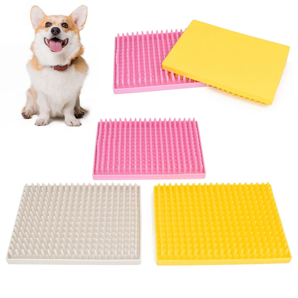 Factory Wholesale Custom Logo Dog Slow Feeder Anxiety Relief Dog Cat Lick Training Licking Mat Dog Lick Mat with Suction Cups