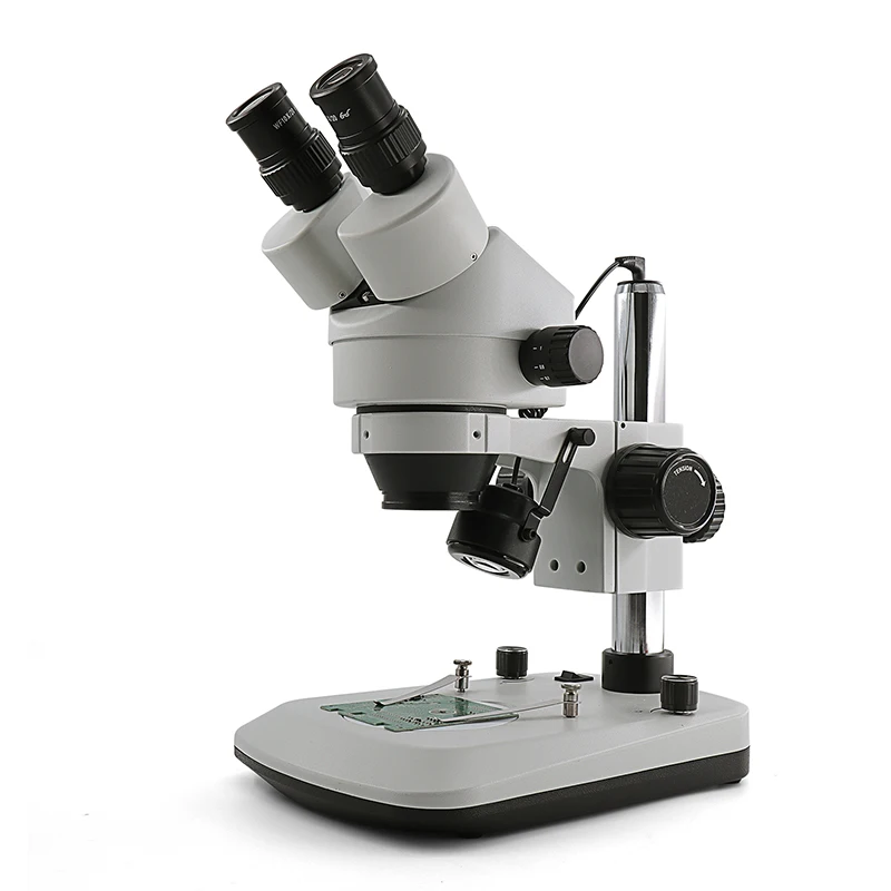 SWIFT 7X-45X Simul-Focal Continuous Zoom Binocular Stereo Microscope Light Microscopio Double Boom Stand Industrial PCB Jewelry