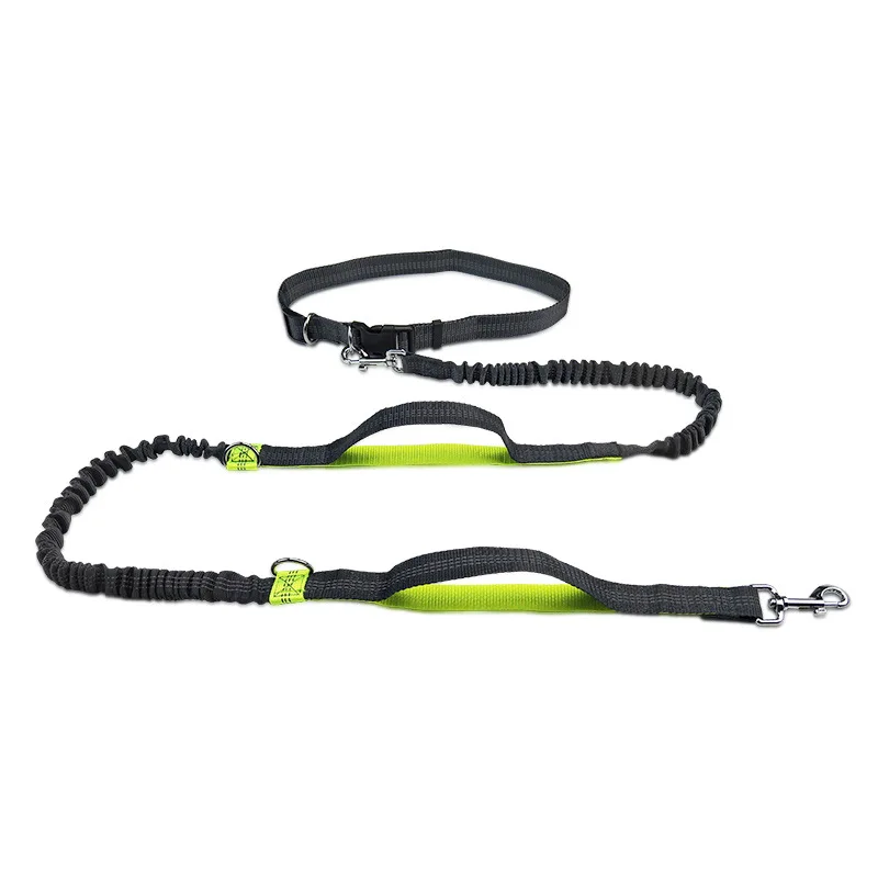 Pet traction rope portable running reflective double telescopic dog rope dog chain traction rope