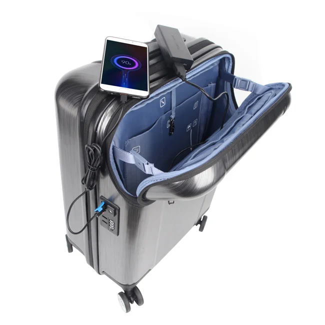 2022 fashion hardside trolley luggage set pc  smart luggage