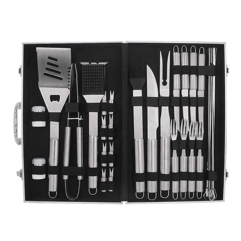 32PCS BBQ Grill Tools Set Barbecue Accessory With  suitcase