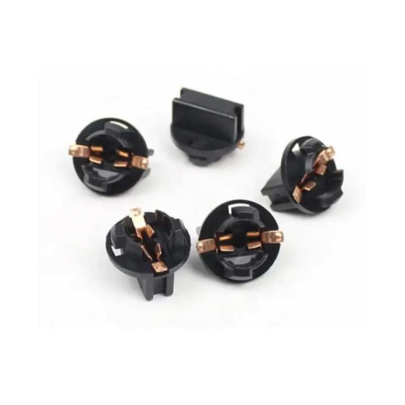 Easy installation plastic black t10 w5w car instrument panel indicator socket reading light skylight lamp bulb holder bases