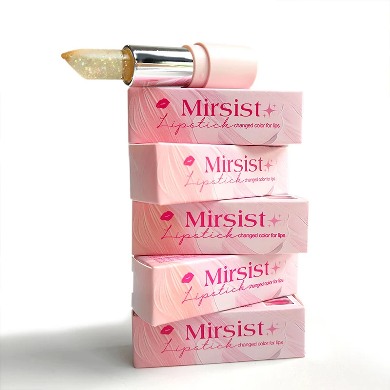 Wholesale Moisturizing Laser Gold Foil Shining Jelly lipstick Color Makeup Flower Warm Color Lipstick