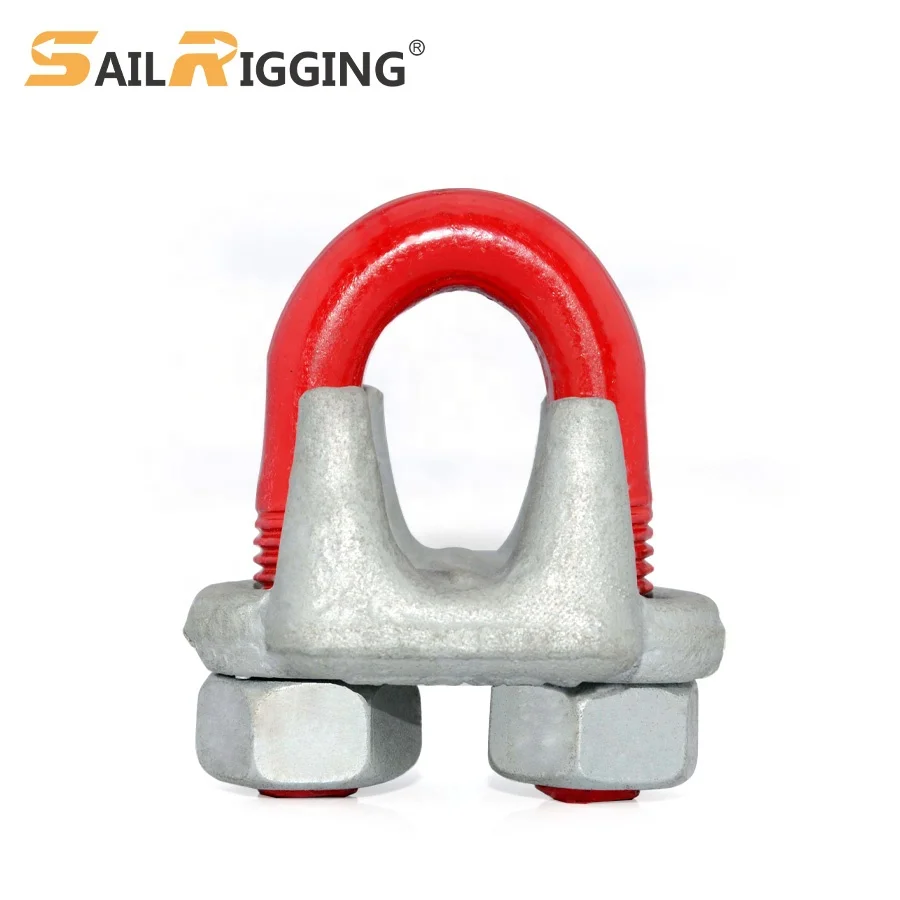 US Type Drop Forged Wire Rope Clip 5/16' G450 Wire Rope Clip Galvanized Steel Wire Rope Clip U Bolt Cable Clamp