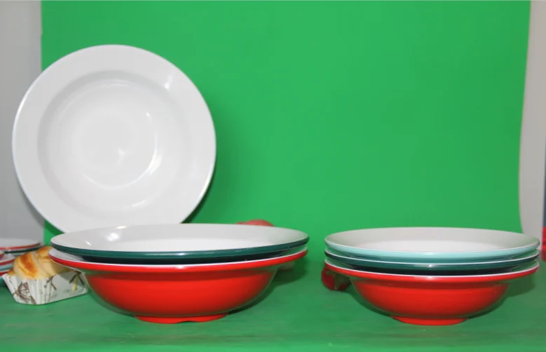 High-end goods red melamine plate melamine tableware dinner plate melamine plate