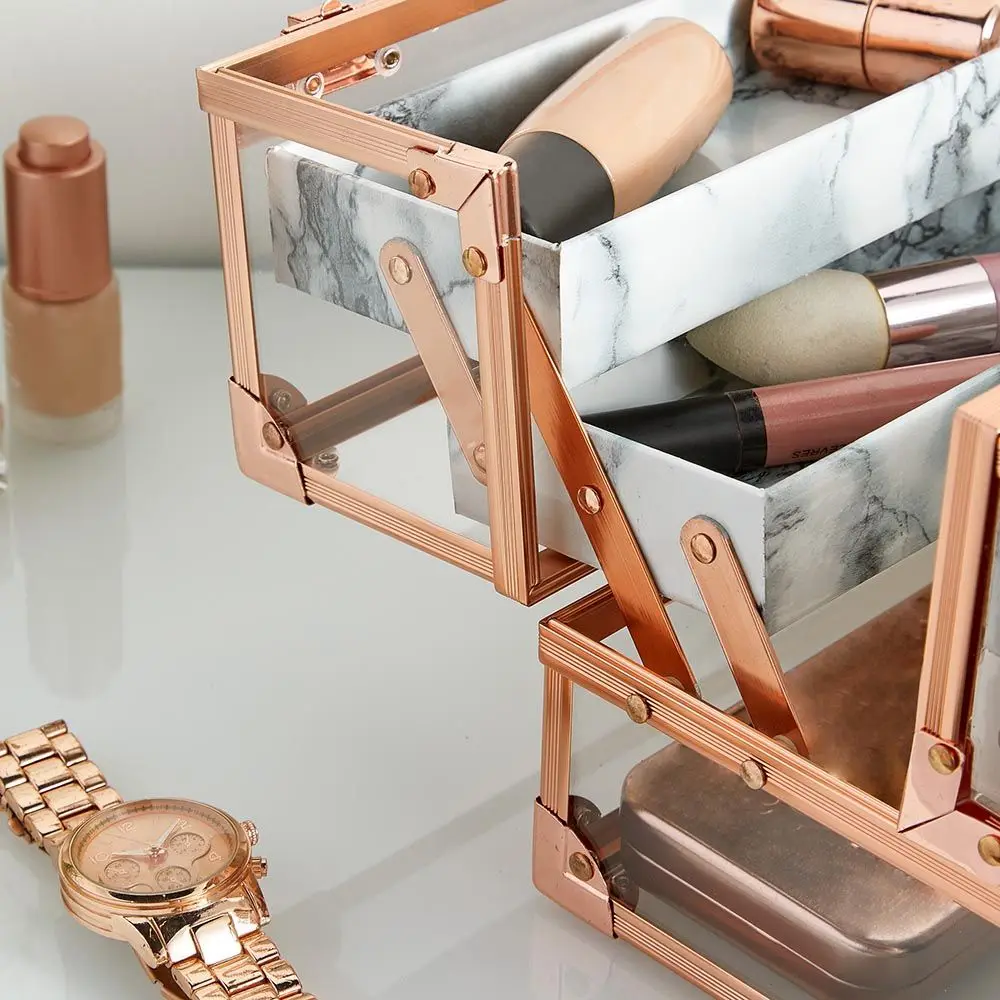  Прозрачная красота акриловый прозрачный макияжа косметический случай для туда и обратно хранения косметики