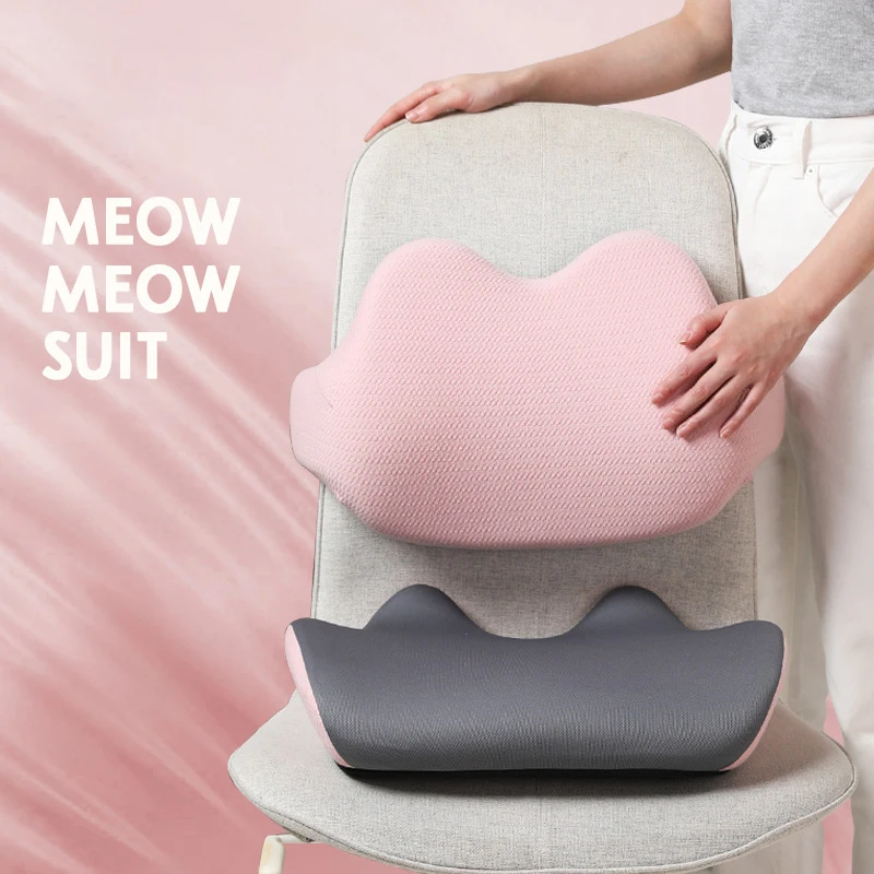 SUREWALHOME Lumbar Support pillow Cushion Corrective Cushion for Long Sitting Ergonomic Back Support for Lower Back Pain