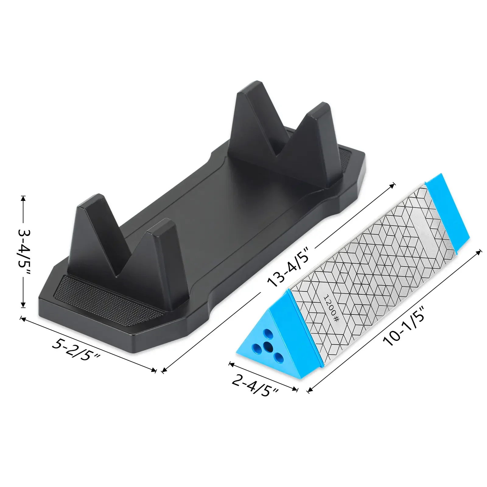 Professional Triple-sided Diamond Sharpening Stone with base for kitchen multifunctional knife sharpener