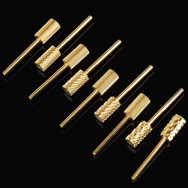 Destly Custom Logo Professional Flat  Nail Bit Manicure Tool Tapered Barrel Tungsten Carbide Nail Drill Bits