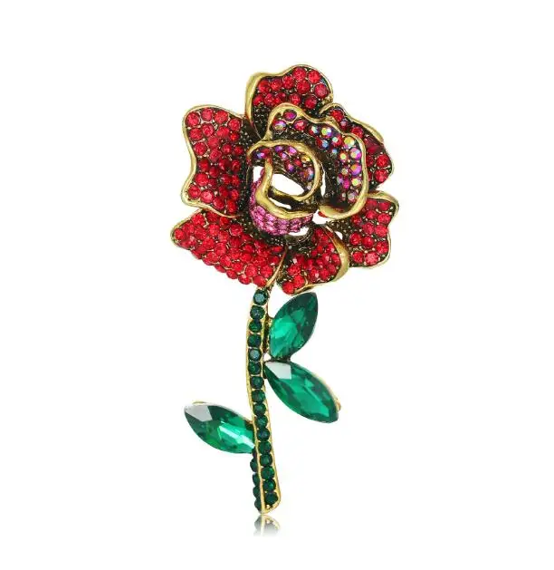 Good Quality Customized Bridal Discount Insect Badges Pins Artificial Flower Brooch
