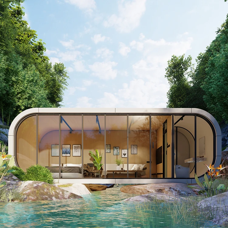 20ft 40ft Outdoor Prefab House Prefab Hotel Mobile Office Pod Apple Cabin Space Capsule Portable Mobile Capsule House Hotel
