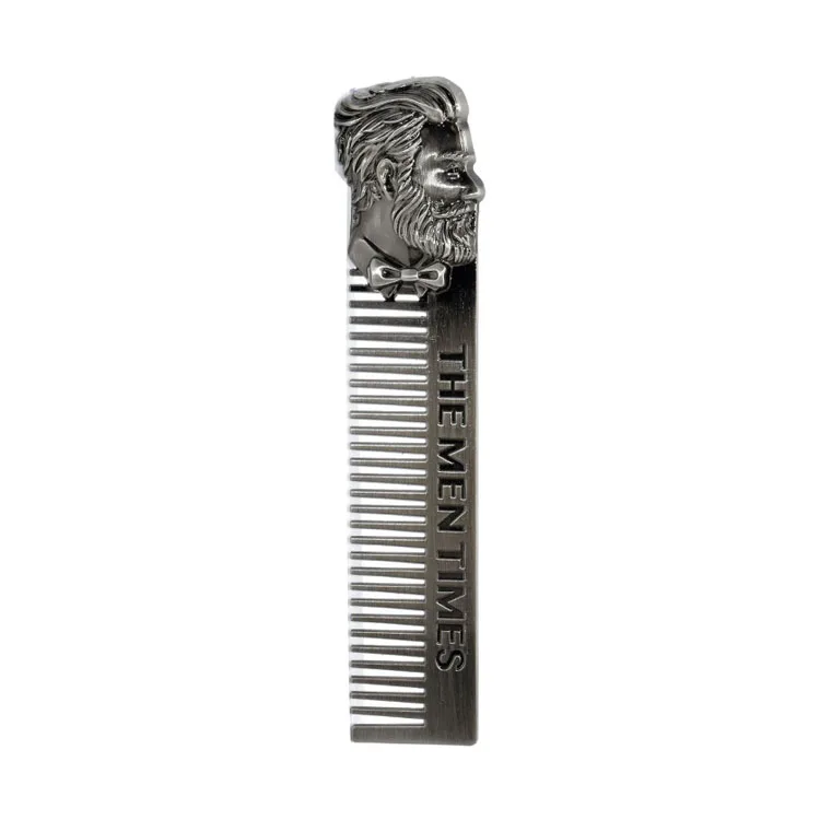 Men Pocket Strong Stainless Steel Hair Beard Comb For Shaping Trimming