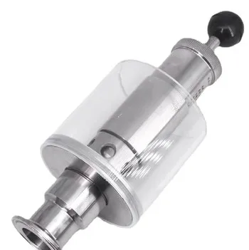 Гигиенический санитарный клапан из нержавеющей стали 15-30 PSI черный шар