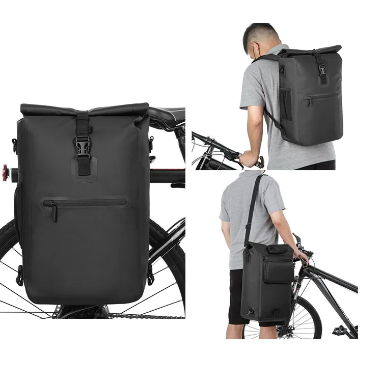 Outdoor Cycling Bike Waterproof Pannier Rear Rack Bag Backpack Shoulder Bag 3 in 1 Bicycle Bike Bag