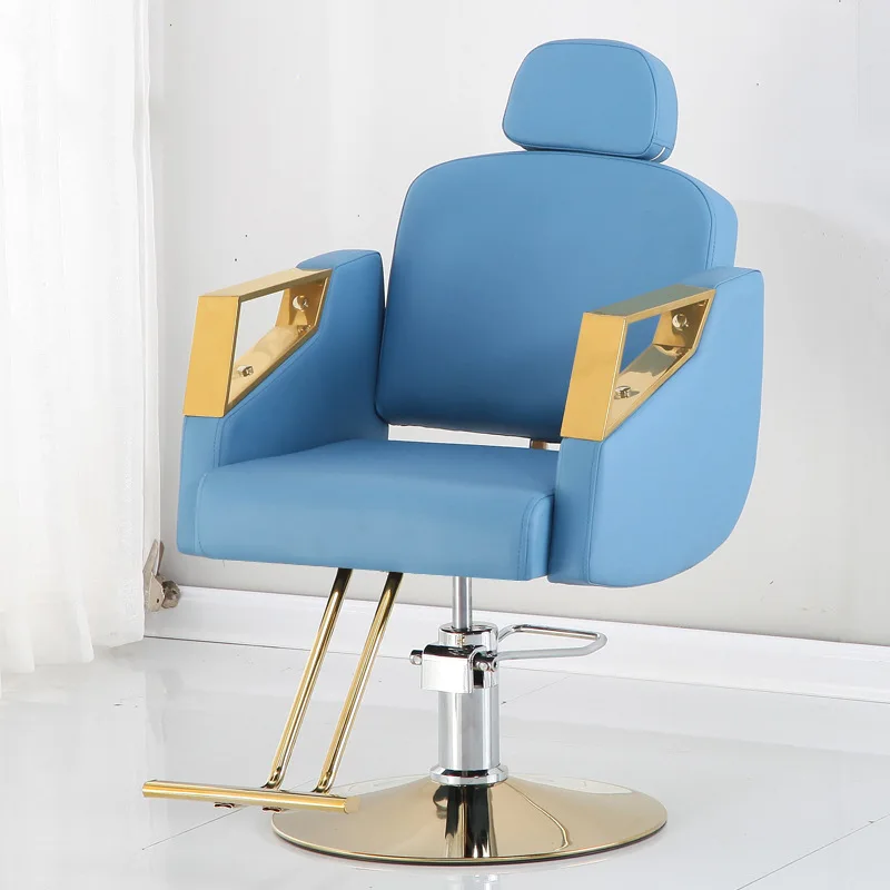 Classic Style Barber Chair Hair Equipment Beauty Salon And Classic High-End Salon Chair Black And Gold Barber Chair