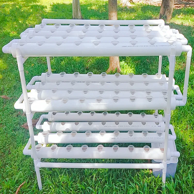 Small Indoor Mini Hydroponic Garden Growing Kit System Standard Type 3 Layers 108 Holes Home Hydroponic System PVC WPC Material