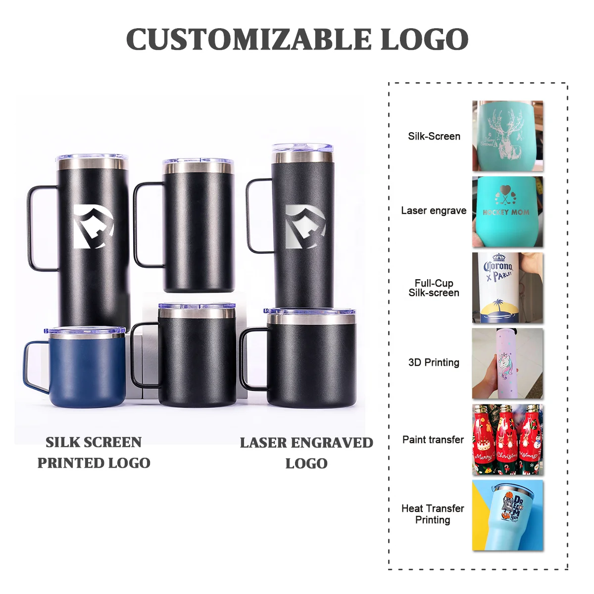 High quality colorful coffee mug with handle 10 OZ 18/8 stainless steel coffee mug coffee travel mug