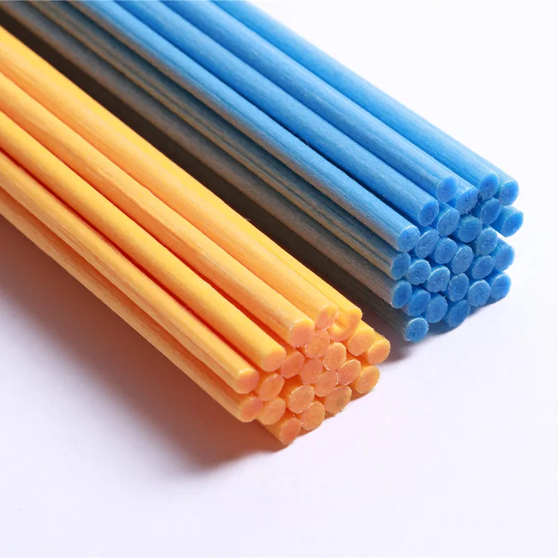 Hotel Decoration Colorful Reed Diffuser Sticks Custom Red Blue Yellow Pink Fragrance Rattan Reed Essential Oil Fiber Reed Stick