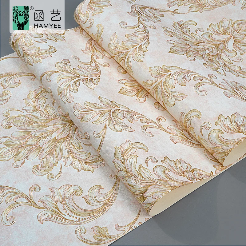 0.53m width pvc non woven coating house 3d wall papers home decor wallpaper
