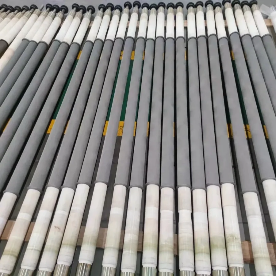 Stainless Steel Roller Sleeves on glass tempering furnace machinery ceramic roller cover tube fused silica roll shaft tube