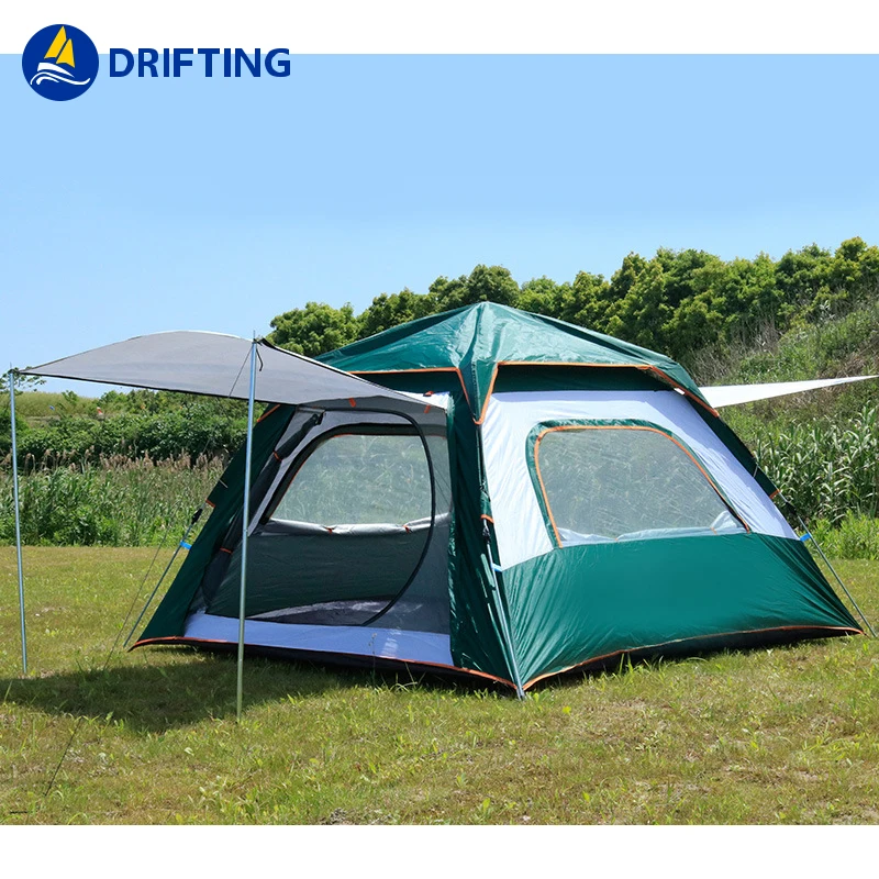 Outdoor four-sided ventilation automatic speed open beach camping rainproof 3 season 3-4 person camping tent