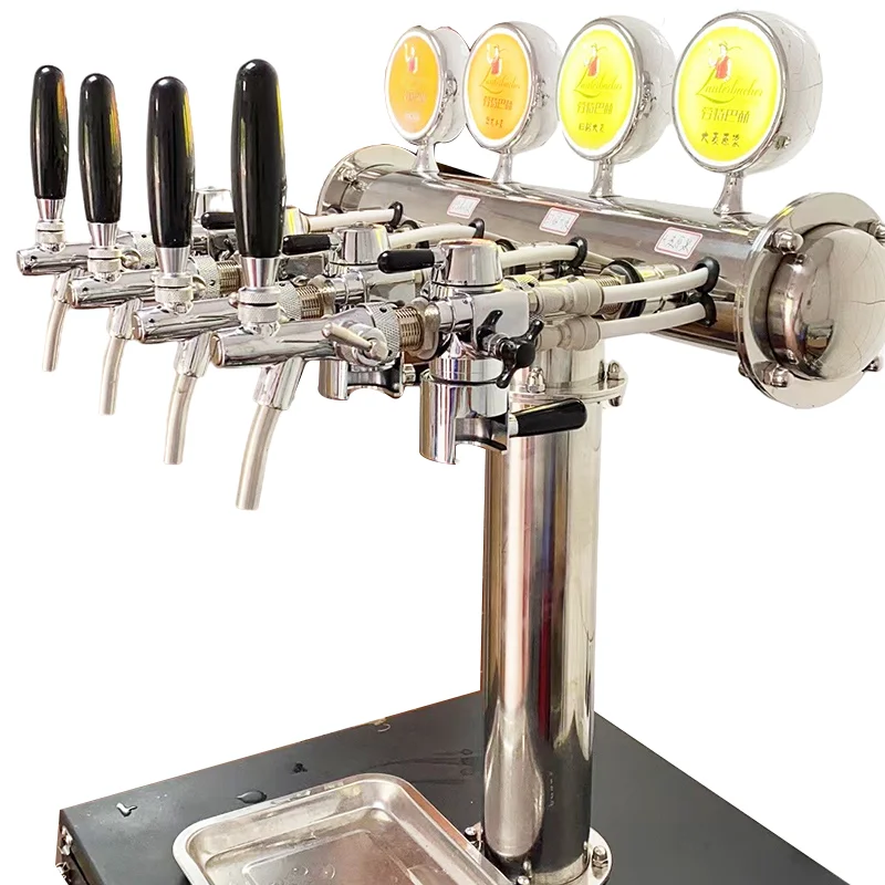 Classic Tap Tower Chrome 4-way Dispensing Tower Draft Beer Tower