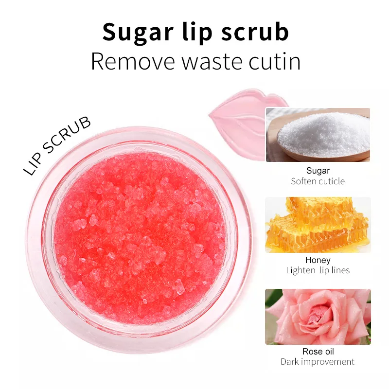 Factory Oem Private Label 2 in 1 Dual Effect Lip Care Lip Balm Repair Exfoliating Dead Skin Envase Para Sugar Lip Scrub