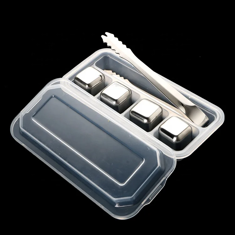 Bar Accessories food grade Glacier Rocks Small Stainless Steel Whiskey Chilling Rocks Ice Cube Set