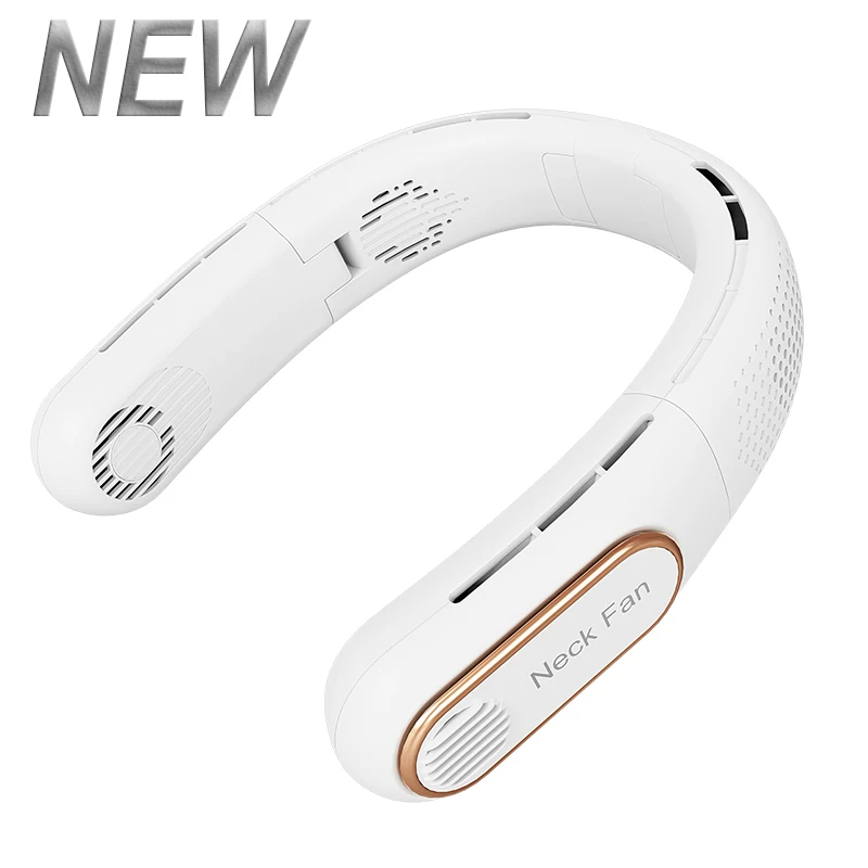 rechargeable portable cooling semiconductor all-wheel-drive neck fan Rechargeable 4000mAh leafless suspension neck fan