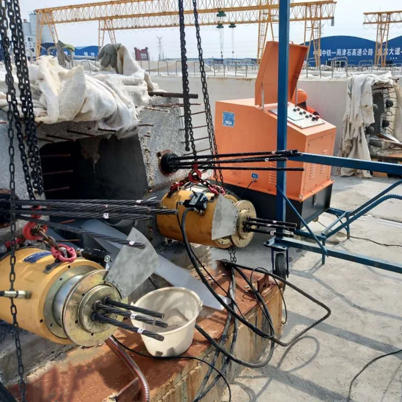 China Supply Intelligent Synchronous Hydraulic Control Hollow Jack System for Prestressed Tension